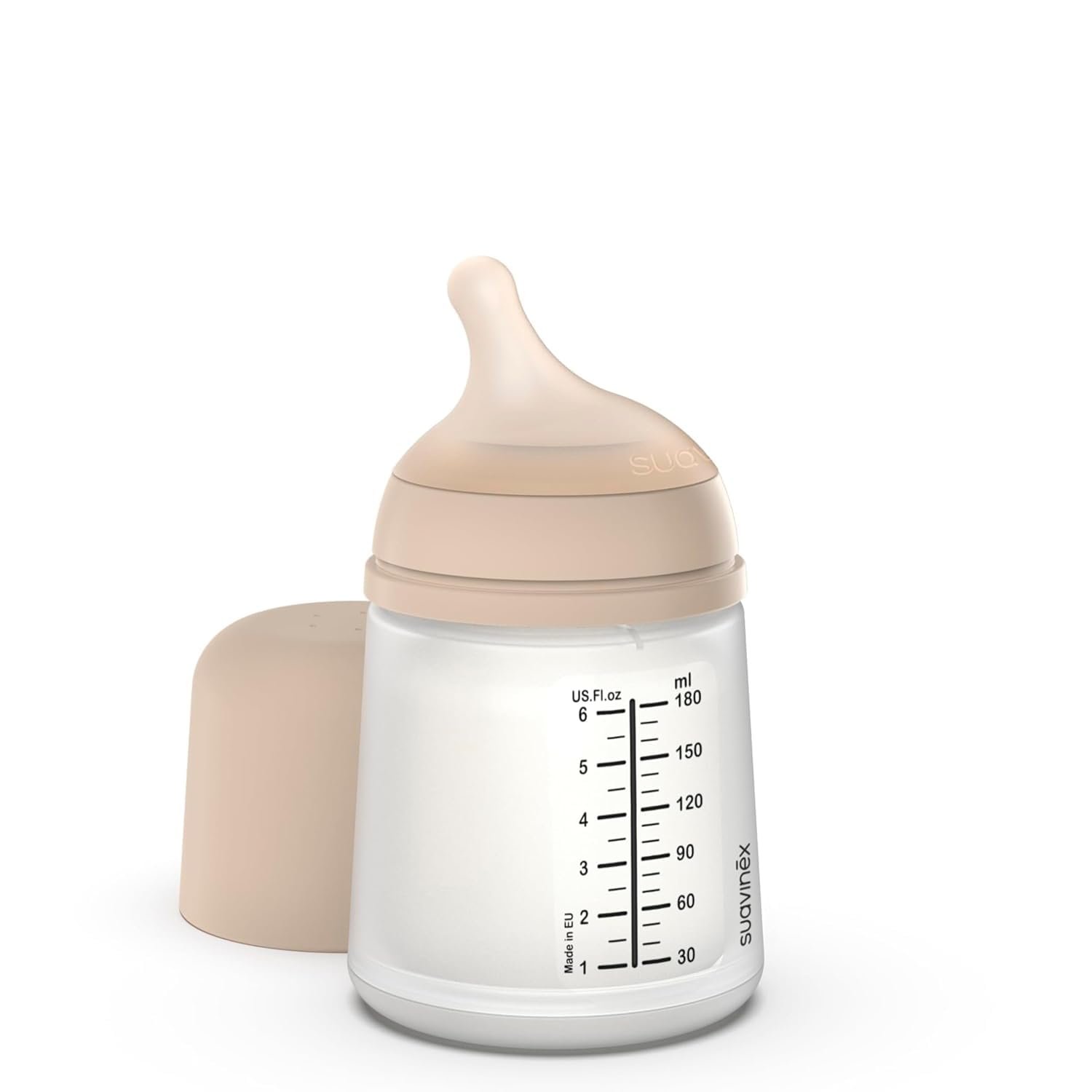 Suavinex Zero Zero Anti Colic Baby Bottle, No 1 Spanish Baby Bottle Brand, Minimizes Bottle Rejection & Nipple Confusion, Perfect for Breastfeeding Babies (1, Light (6 Ounce))