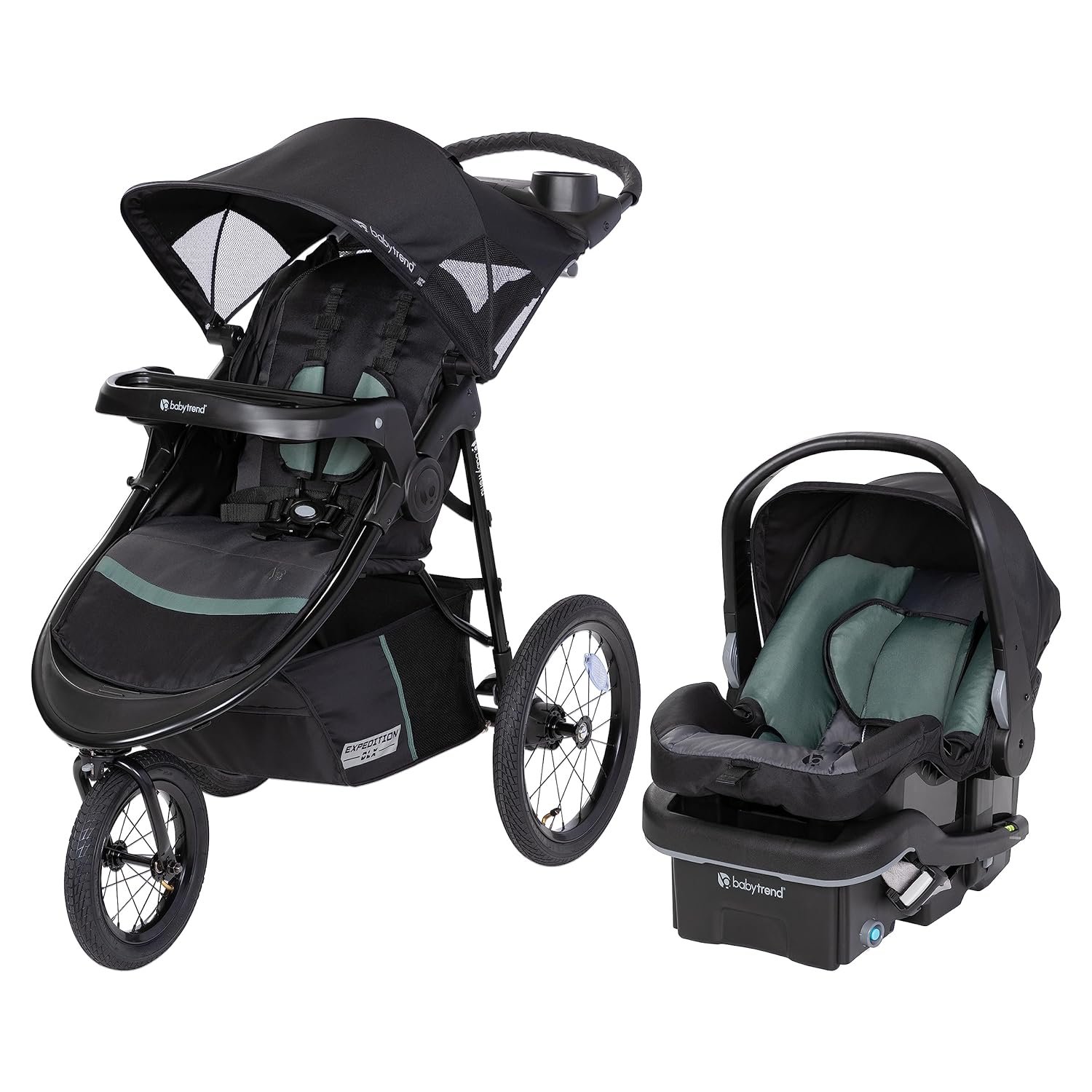 Baby Trend Expedition® DLX Jogger Travel System with EZ-Lift™ Plus Infant Car Seat, Dash Sage