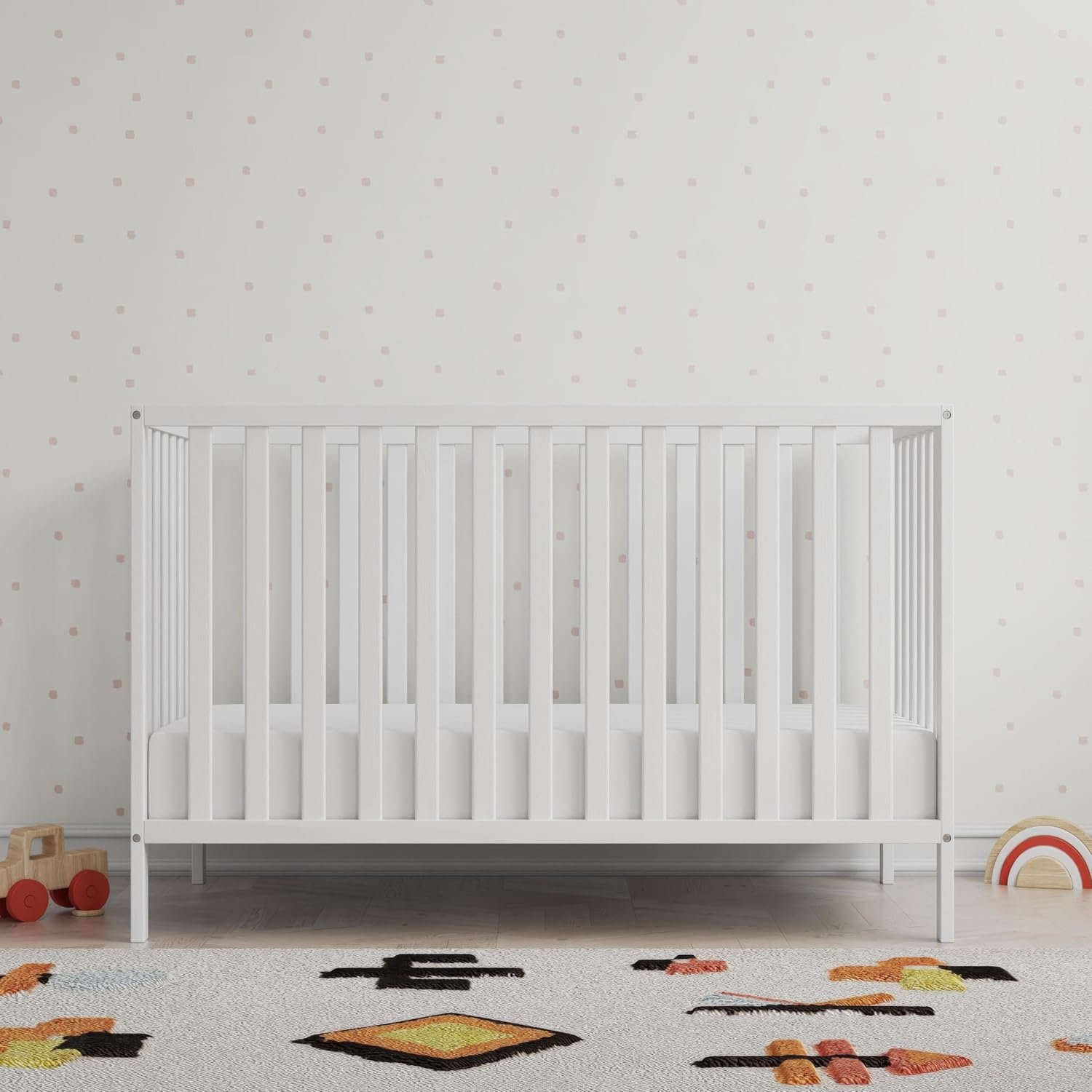Baby Relax Ivey 3-in-1 Convertible Crib, White
