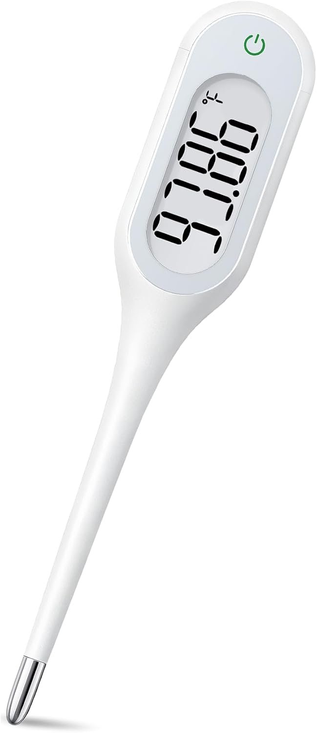 8 Second Thermometer for Adults & Kids, Accurate & Safe Baby Thermometer with Fever Alarm and Memory Recall, Oral, Rectal or Underarm Use