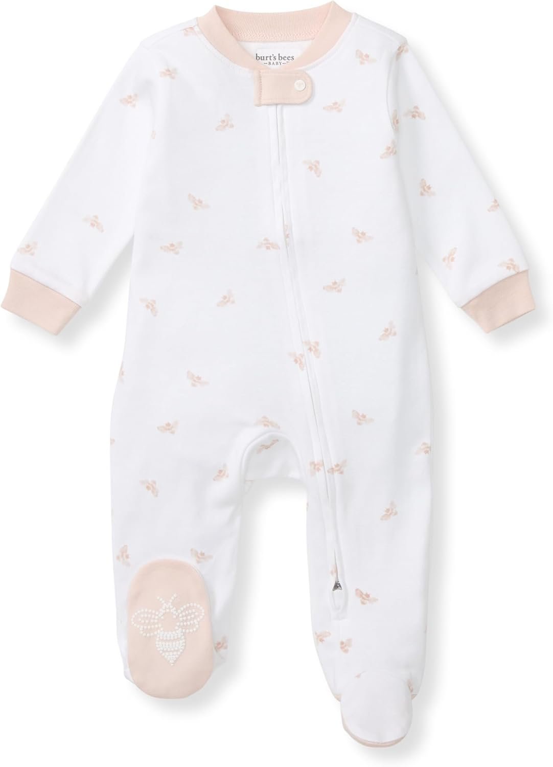 Burt’s Bees Baby Girls’ Organic Cotton Sleep and Play Footed Pajamas