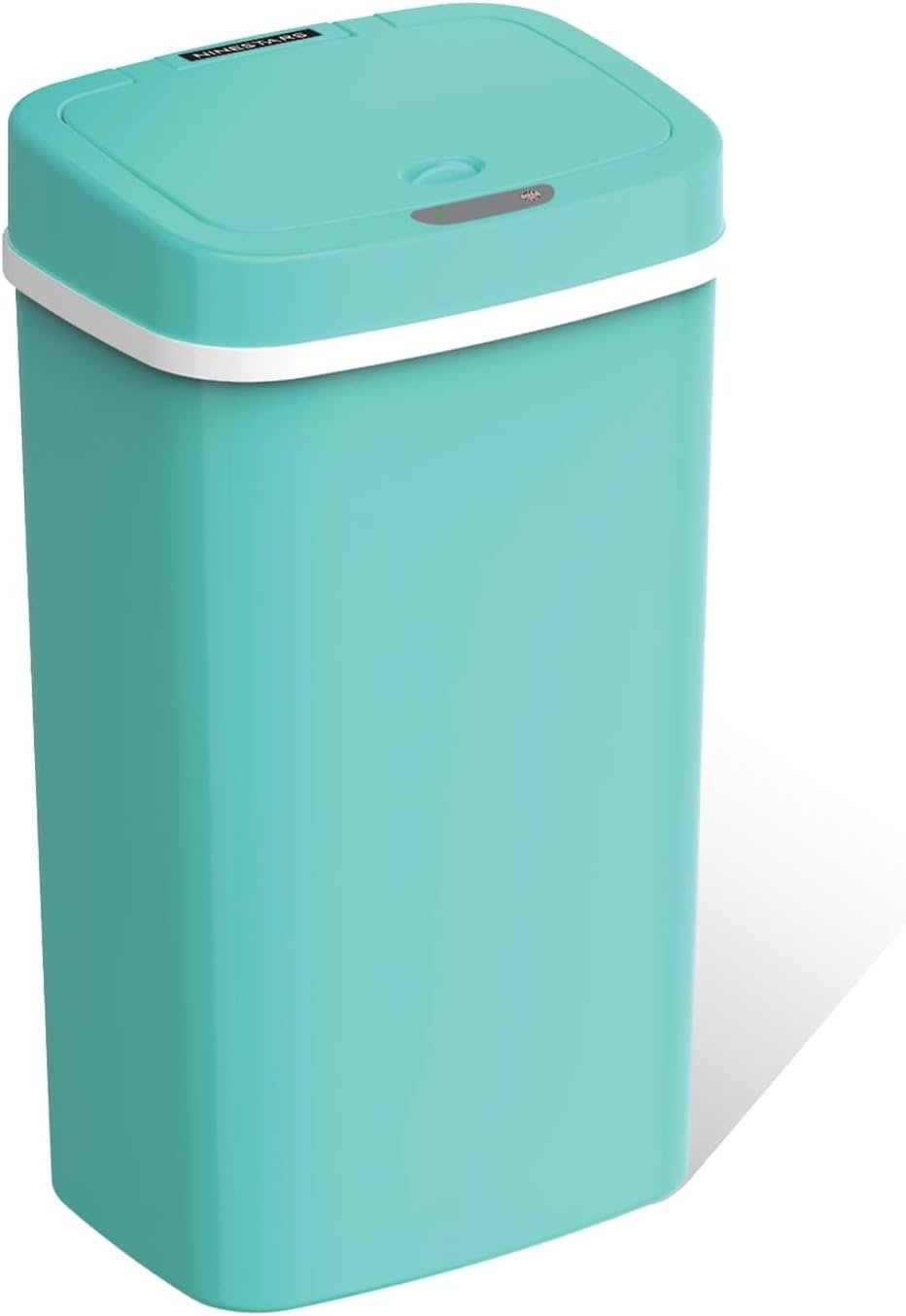 Ninestars NPT-16-1TB Automatic Touchless Motion Sensor Diaper Disposal Trash Can with lid, 4.2 gallon/16 L, Teal Blue, Plastic