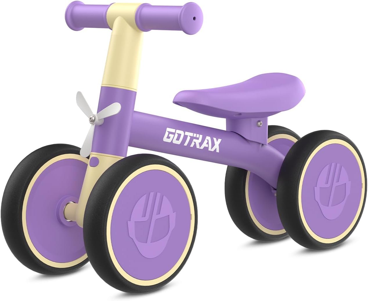 Gotrax Baby Balance Bike 1-2 Years, 7″ Front&Rear Silent Wheels, Sturdy Steel Frame 66 lbs Load, Quick 2-Min Assembly, CPC Certified, Comfortable Soft Seat, Toddler Birthday Gift for Boys&Girls