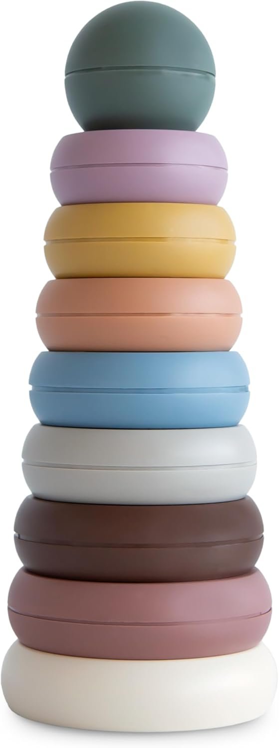 mushie Stacking Rings Toy | Made in Denmark (Rustic)