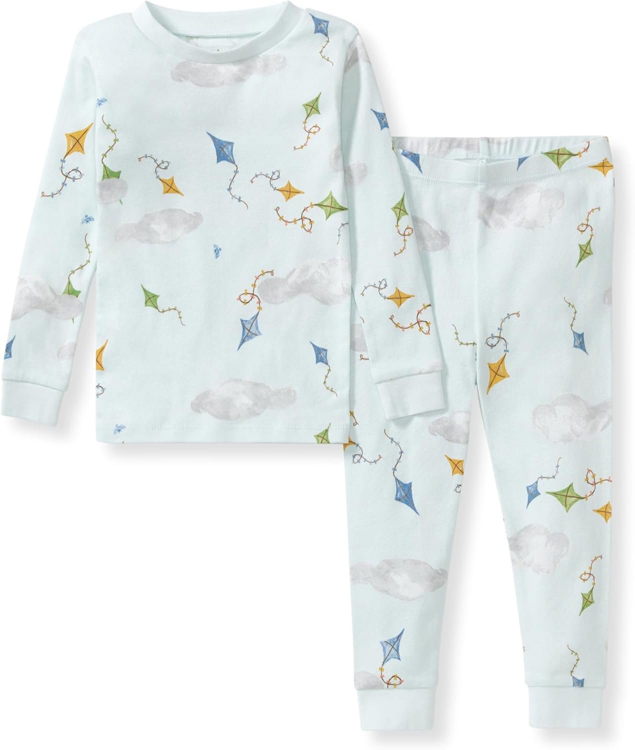 Burt’s Bees Baby Boys’ 2-Piece Long Sleeve Tee and Pants Organic Cotton Pajama Set