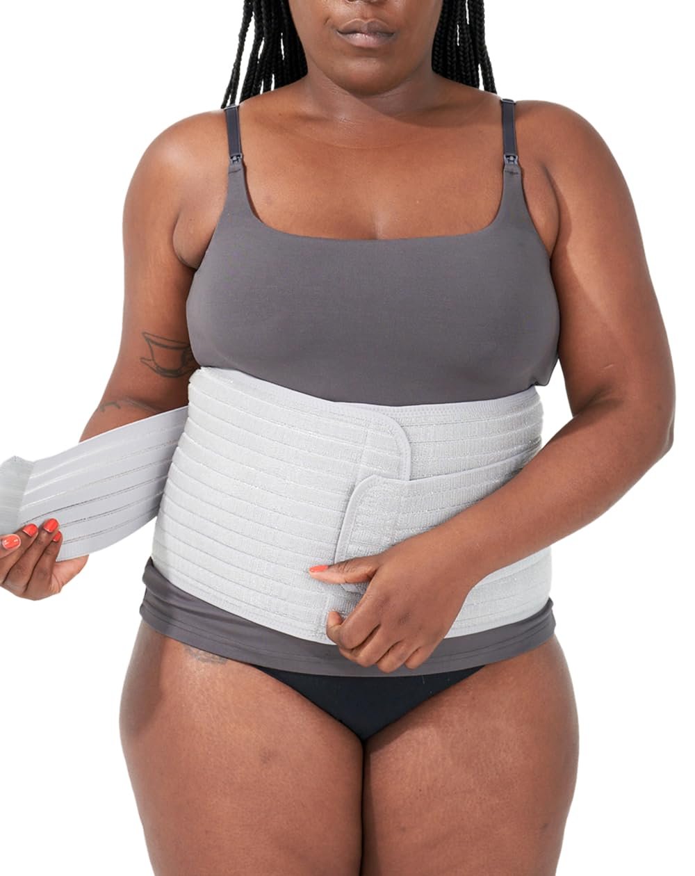 Bodily Postpartum Belly Band & Abdominal Binder for C-Section Recovery – Adjustable Compression Belly Wrap for Post Surgery Abdominal Support – Postpartum Belly Binder, Stomach Wrap, One Size