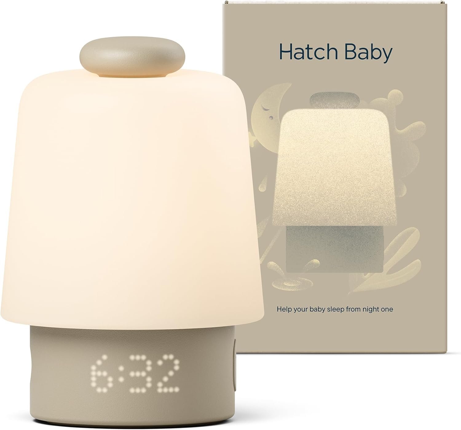 Hatch Baby Sound Machine, Night Light (Greige) | Sleep Support | Registry Essential, Routine Builder, Time-to-Rise Alarm Clock, White Noise, Nursery Stories, Toddler Kids (Wi-Fi)