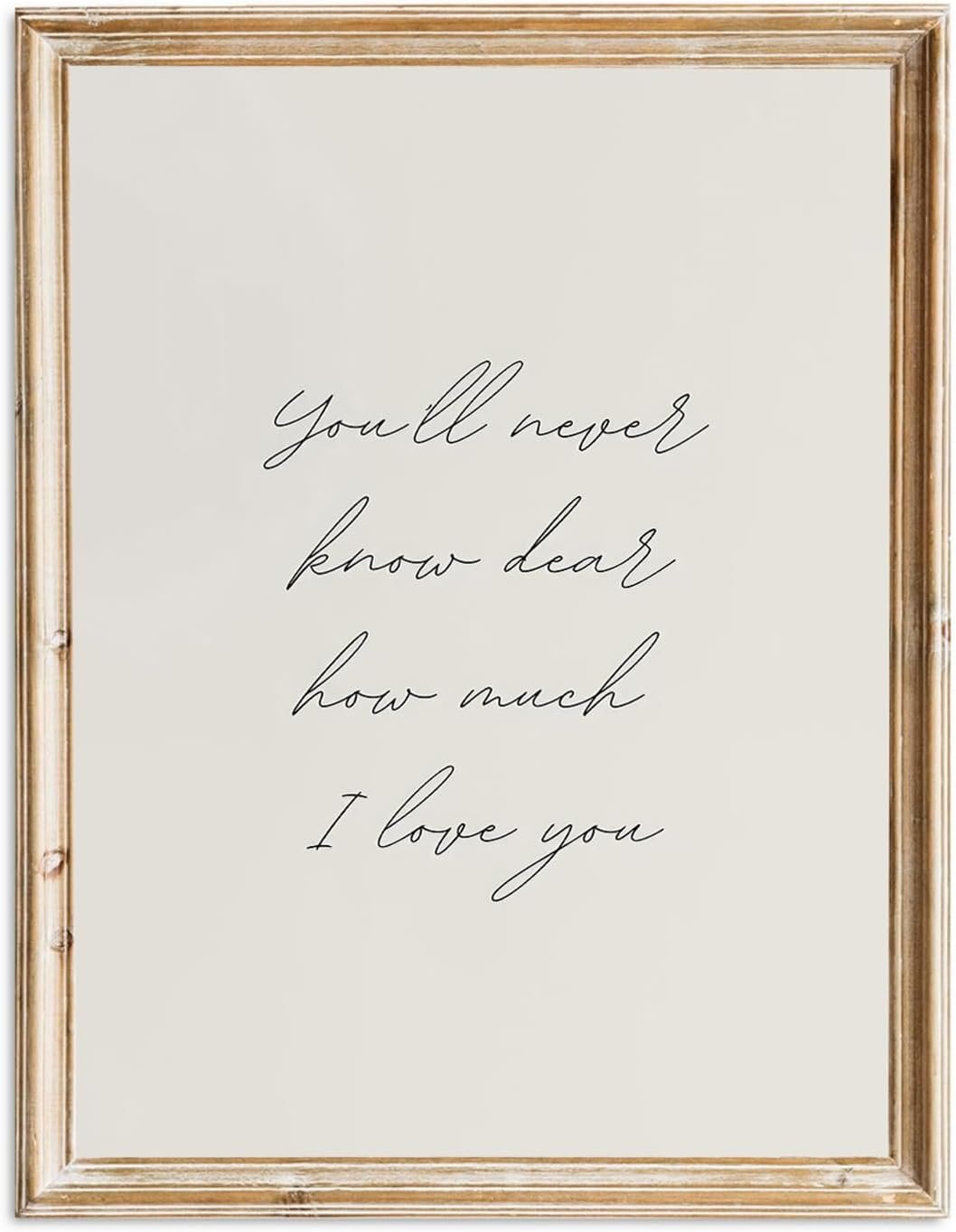 Vintage Nursery Wall Art Farmhouse Kid’s Room Decor Print Vintage Baby Love Quote Poster Baby Girl & Boy Nursery Wall Decor Toddler Room Bedroom Playroom Poster Neutral Color Beige, 12″x16″ Unframed