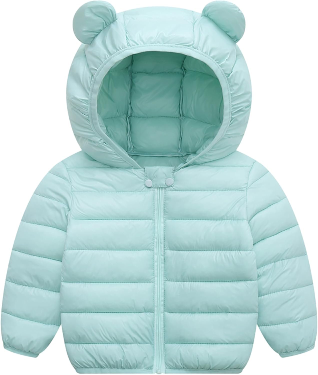 Baby Hooded Zip-Up Winter Coats Light Puffer Down Jacket for Baby Boys Girls Kids Toddler Infants Outerwear