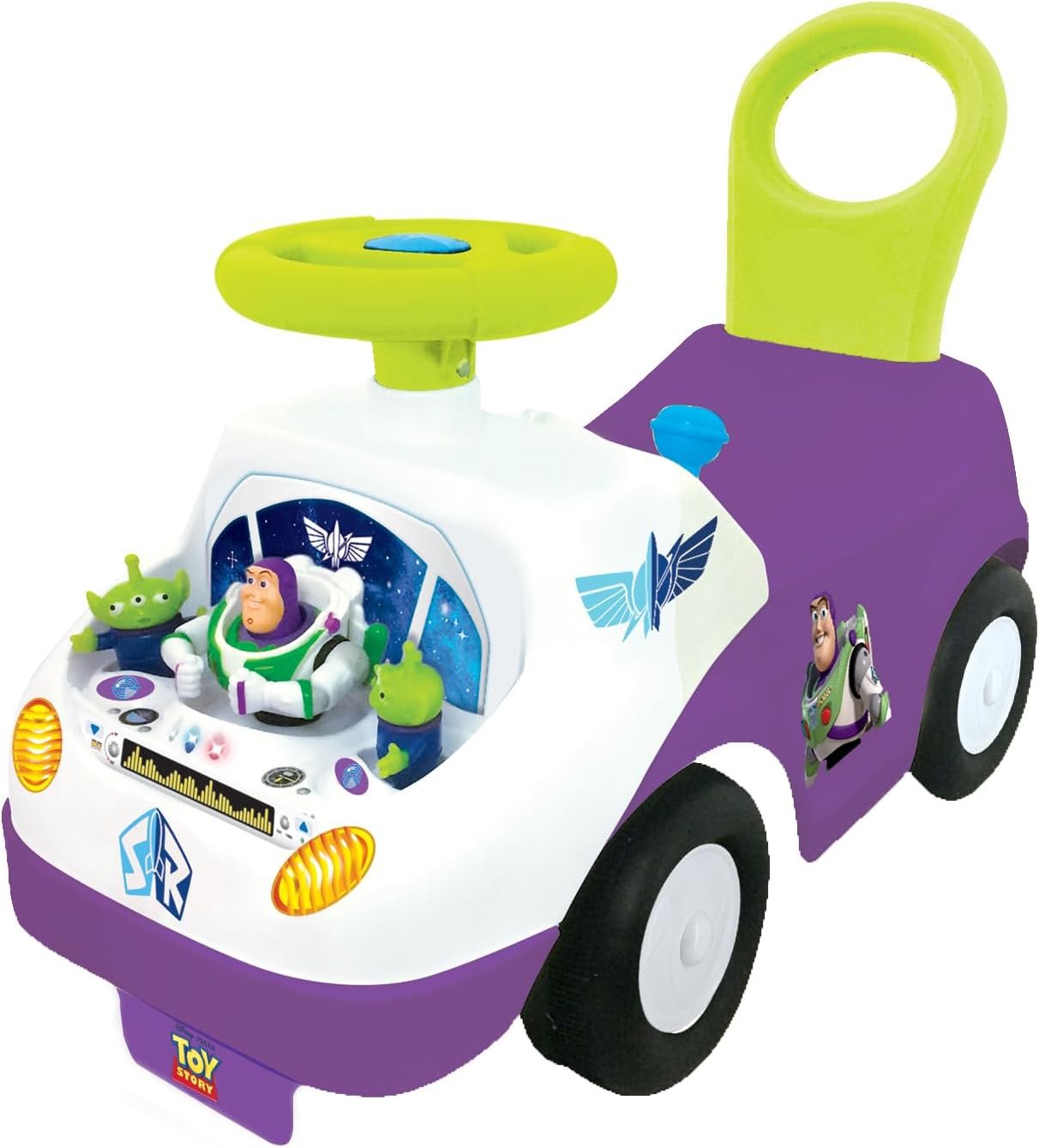 Kiddieland My First Buzz Ride-On Toddler Toy with Music, Flashing Lights, Interactive Dashboard, Foot-to-Floor Design, Sturdy Construction, Ages 2+