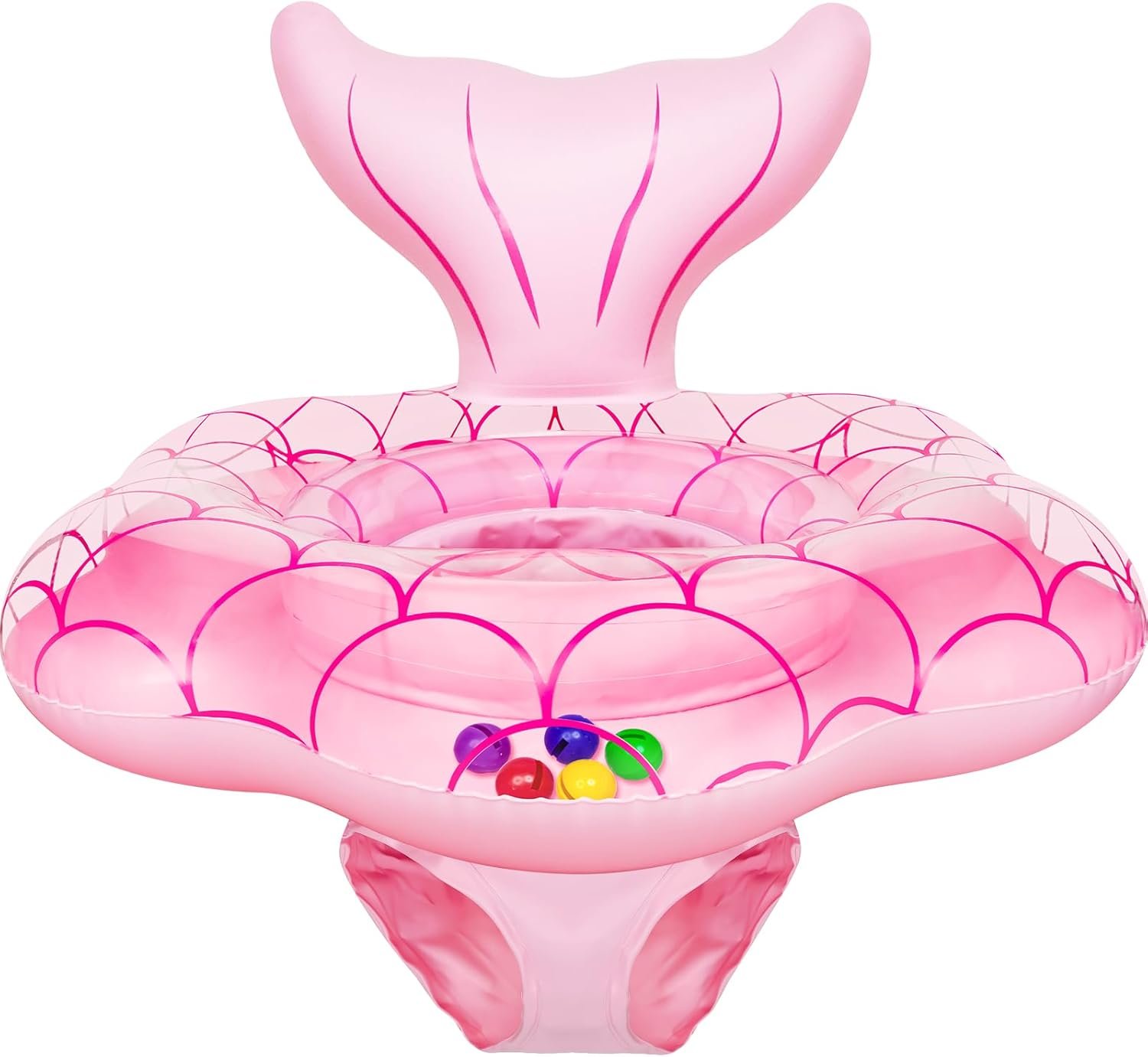 25.6″ Extra-Wide Baby Pool Float for 6-36 Months, Anti-Flip Safety Toddler Swimming Float, Inflatable Swim Trainer, Infant Swim Floats, Toddler Floaties, Kids Beach Toys Summer Essentials