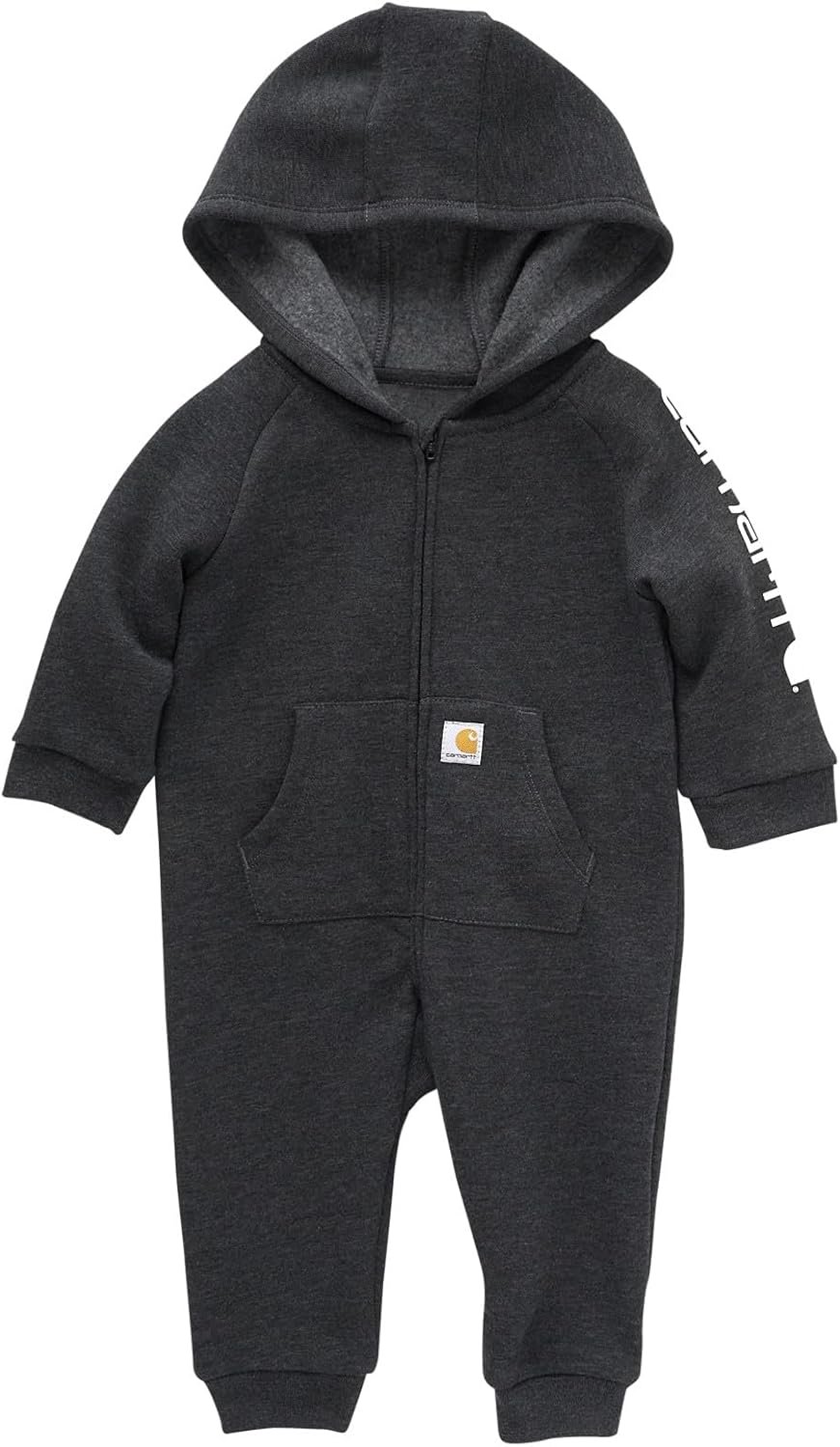 Carhartt baby-boys Long-sleeve Hooded Zip-up Footless Jumpsuit One-piece Hoodie