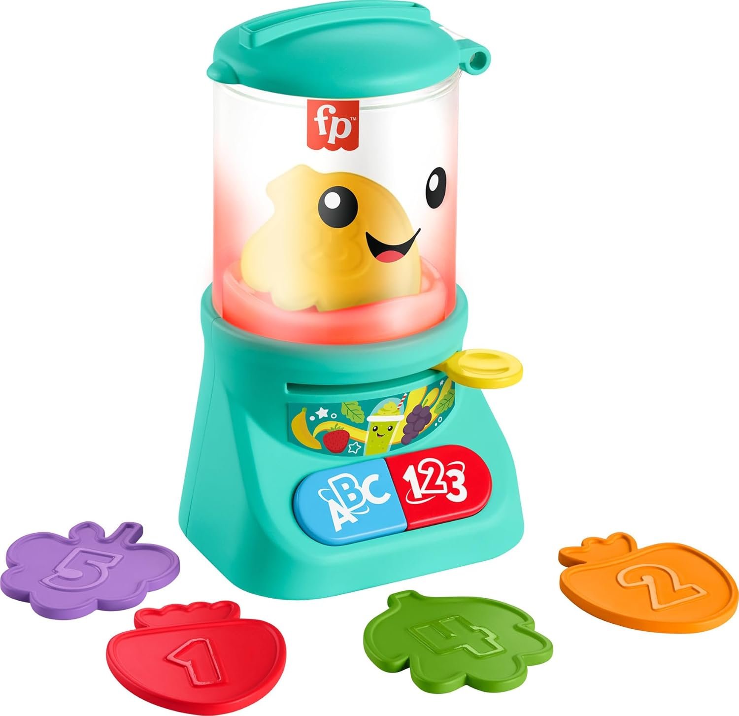 Fisher-Price Baby & Toddler Toy Laugh & Learn Counting & Colors Smoothie Maker Pretend Blender with Music & Lights for Infants Ages 9+ Months ​