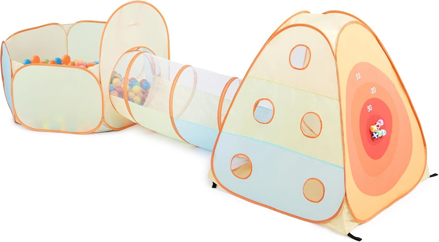 UTEX 3 in 1 Pop Up Play Tent with Tunnel, Ball Pit for Kids, Boys, Girls, Babies and Toddlers, Indoor/Outdoor Playhouse (3 in 1 with Ball Pit)