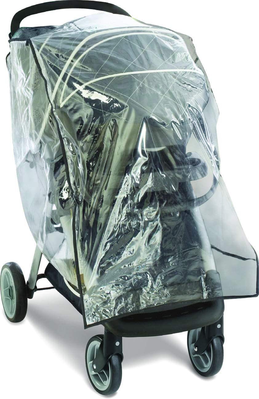 Graco Travel System Weather Shield, Baby Rain Cover, Universal Size to fit Most Travel Systems, Waterproof, Windproof, Ventilation, Sun Protection, Shade, Umbrella, Pram, Vinyl, Plastic, Clear