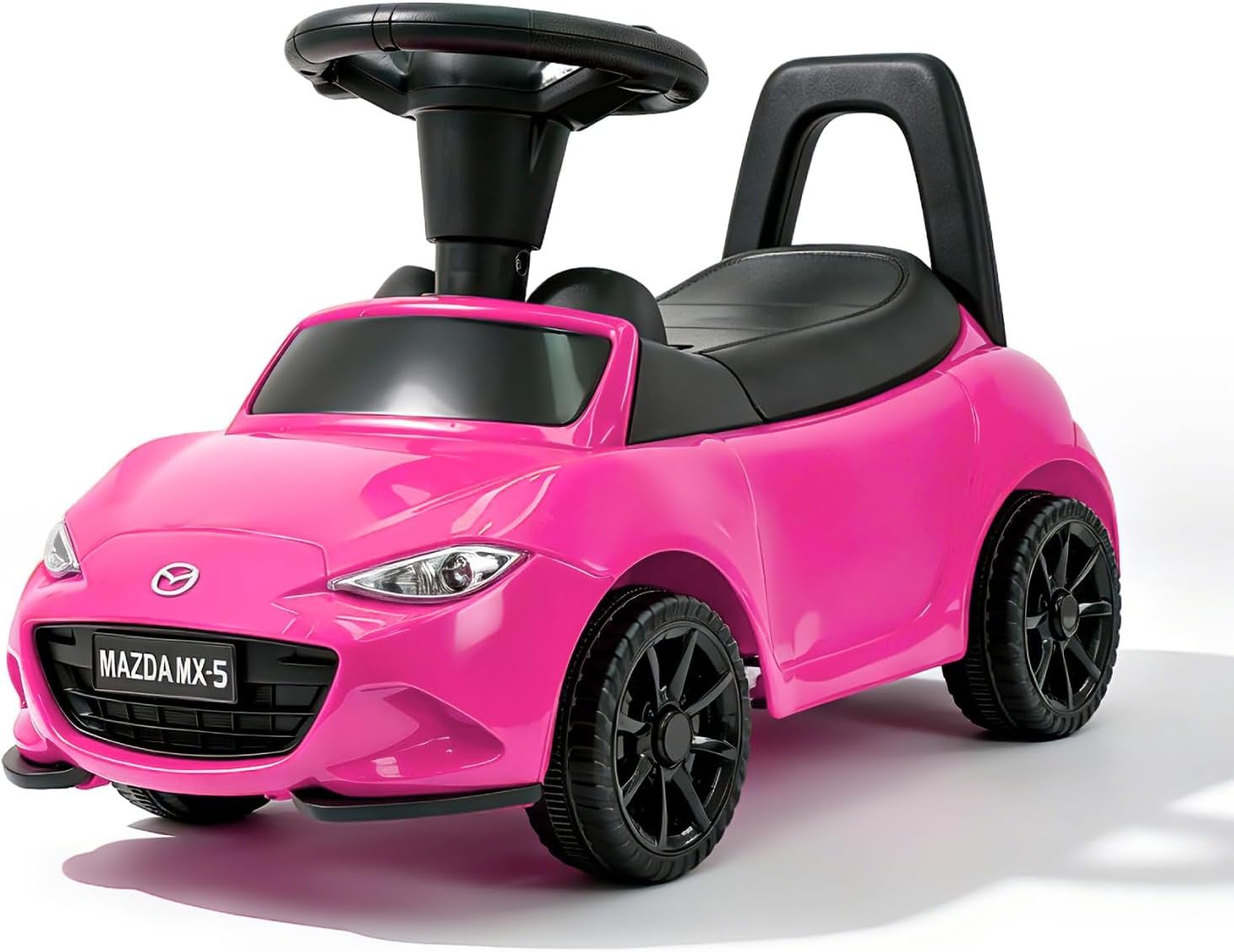 HEIMILI Mazda MX-5 Licensed Kids Push Car, Foot to Floor Toddler Ride On Toy for 1-2 Years Old, Baby Sliding Car with Storage & Anti-Tip Bumper Guard (Pink)