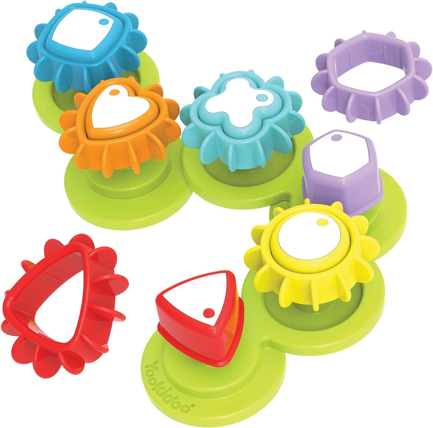 Yookidoo Shape ‘N’ Spin Gear Sorter. A Developmental Activity Toy for Kids Ages 1-3. Toddlers Sortering Game with Multiple Colors and Shapes, That Also Spins.(Gift Box)