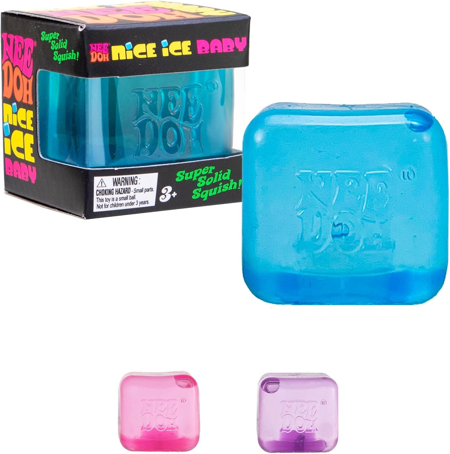 Schylling NeeDoh Nice Ice Baby – Sensory Squeeze Toy – Super Solid Squish – 1.25″ Wide – Color May Vary (Pack of 1)