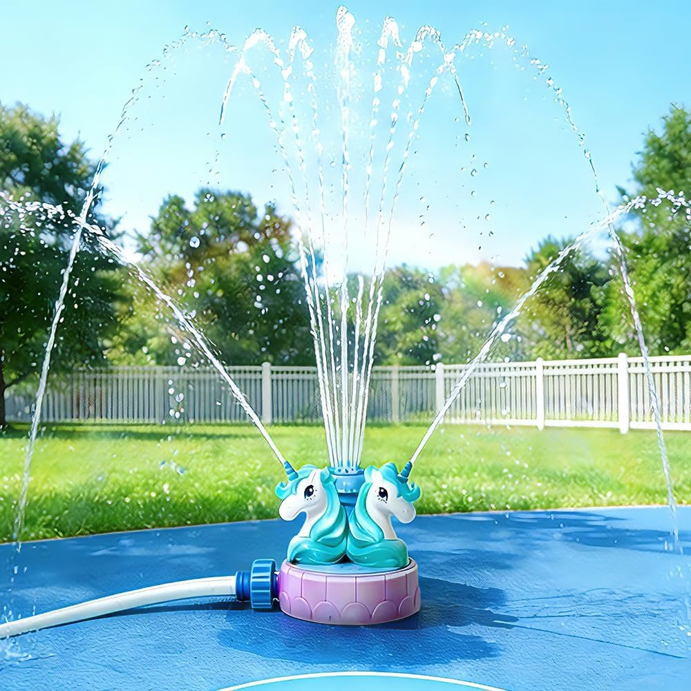 2026 Upgraded Sprinkler for Kids,Kids Sprinkler with 360° Rotating Base, Extreme 10ft High Spray,Water Sprinkler for Kids
