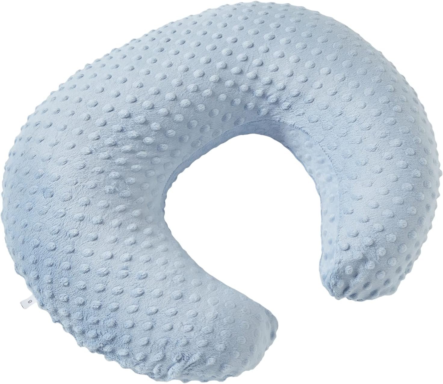 Pillowcase for Nursing Pillow and Positioner for Breastfeeding and Bottle Feeding, Propping Baby, Tummy Time, Baby Sitting Support, Awake-Time Support, Pillow Cover Only (Blue)