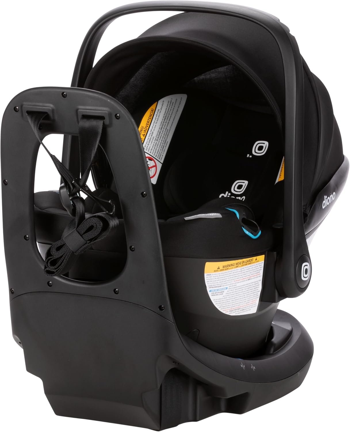 Diono LiteClik30 XT SafePlus Infant Car Seat and Base, Rear-Facing for Infants 4-30lbs, SafePlus Engineering, with Infant Insert, UPF 50+ Sunshade