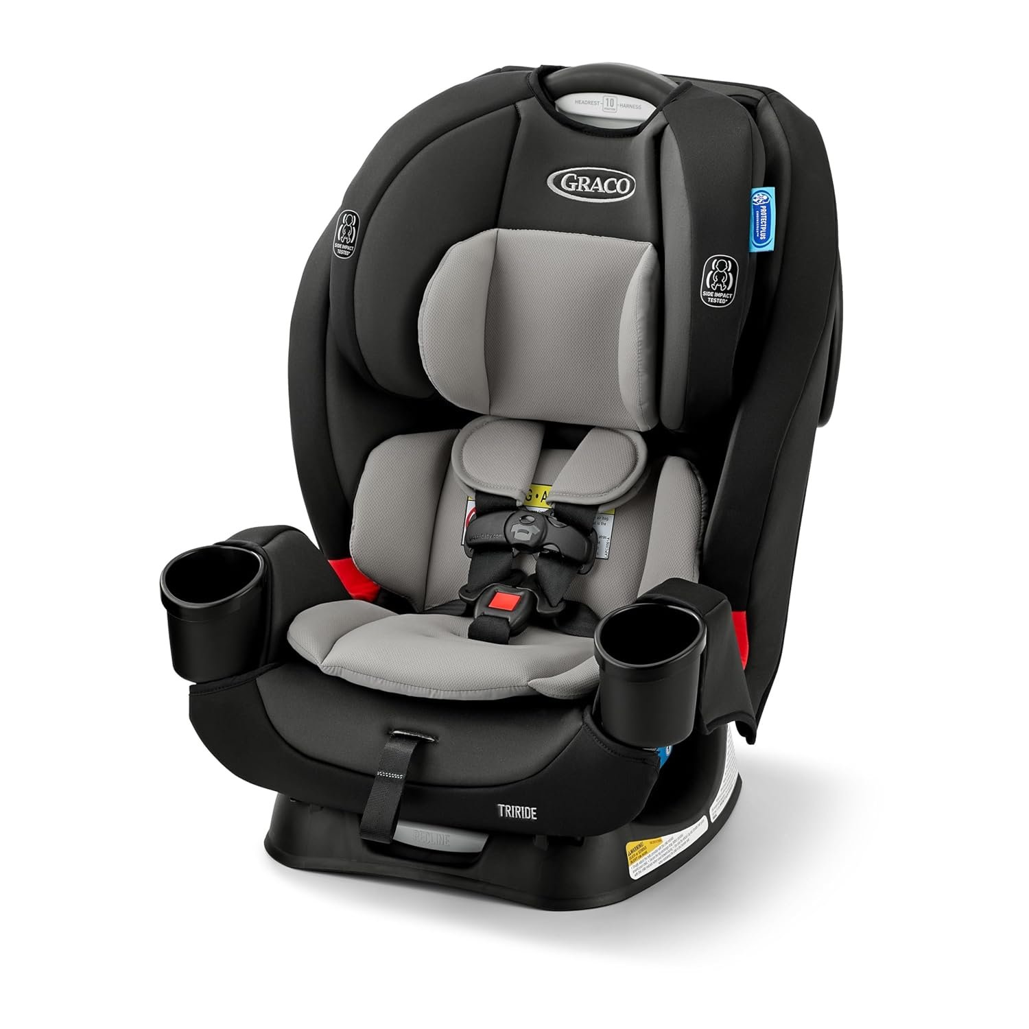 Graco® TriRide 3-in-1 Convertible Car Seat – Highback Booster, Forward & Rear Facing Modes, Suitable from Newborn to Preschooler, Perfect for Long Journeys in Redmond Color