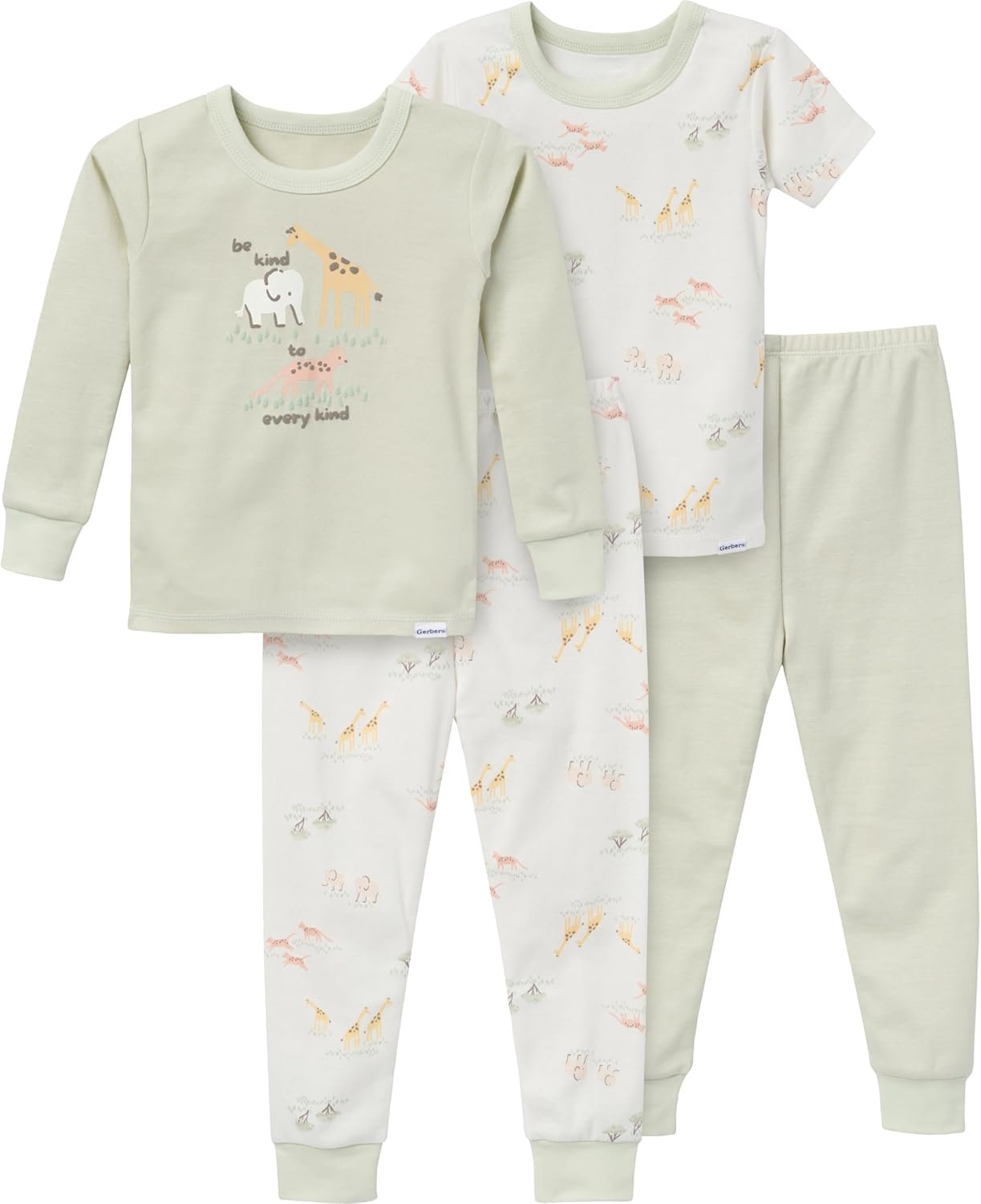 Gerber Baby Unisex-baby Toddler Snug Fit 4-piece Pajama Set