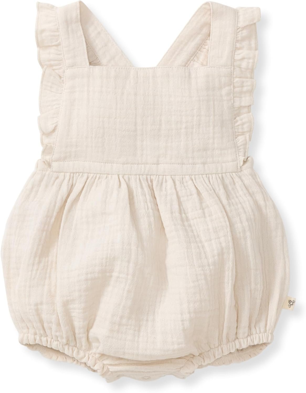 Burt’s Bees Baby Girls Bubble Romper, 100% Organic Cotton One-piece Shortall and Layette Girl Outfit