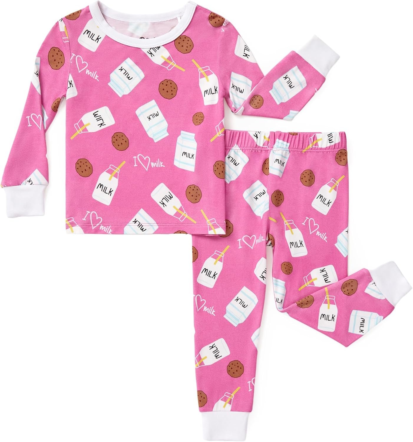 PATPAT Bamboo Viscose Pajama Sets for Toddler Boys & Girls Baby Kids, Ultra-soft Snug fit Pjs Sleepers for Birthday Holiday