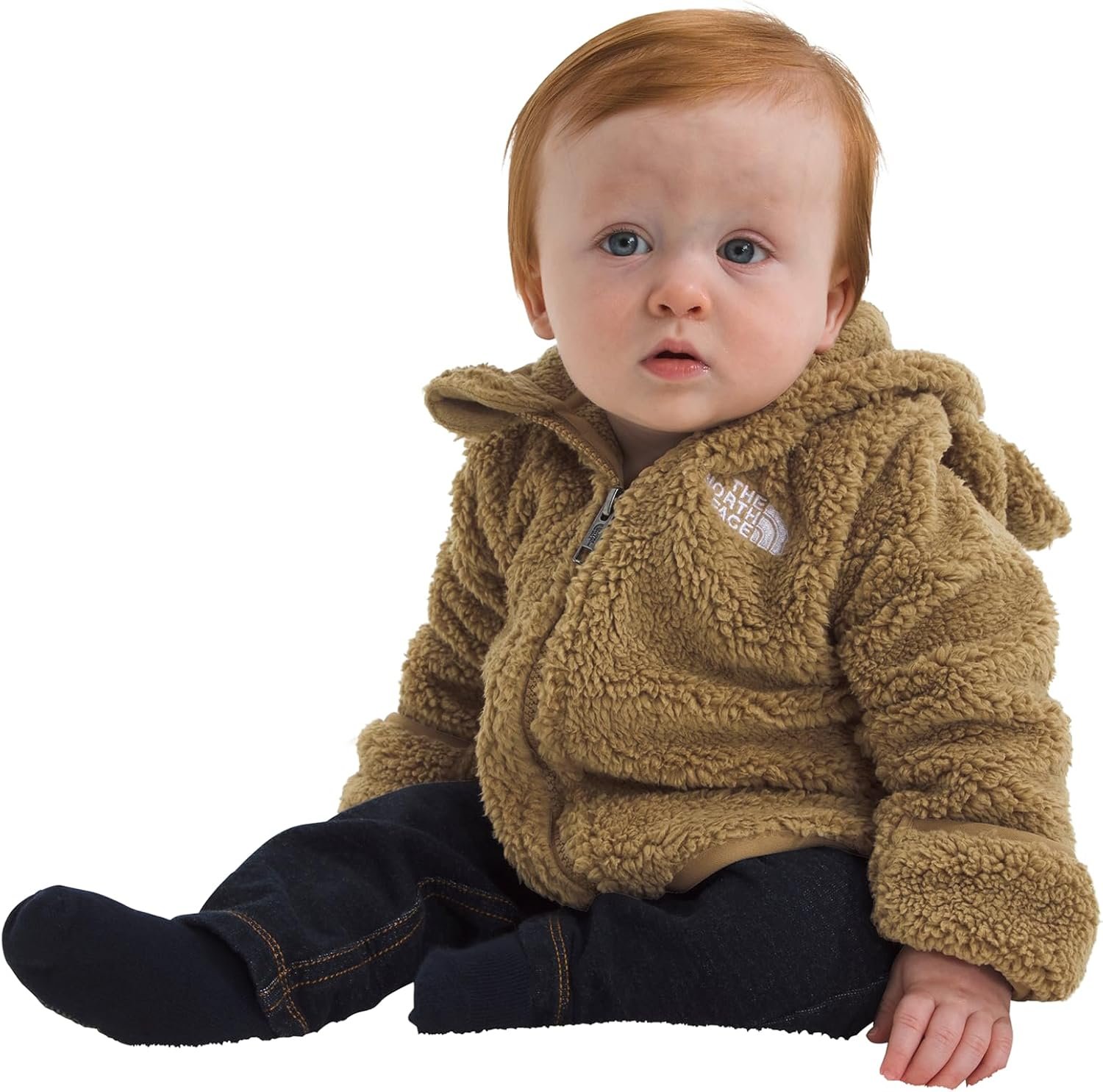 THE NORTH FACE Baby Campshire Full Zip Hoodie | Cozy Fleece Winter Jacket for Toddlers, With Mittens & Attached Bear Ear Hood