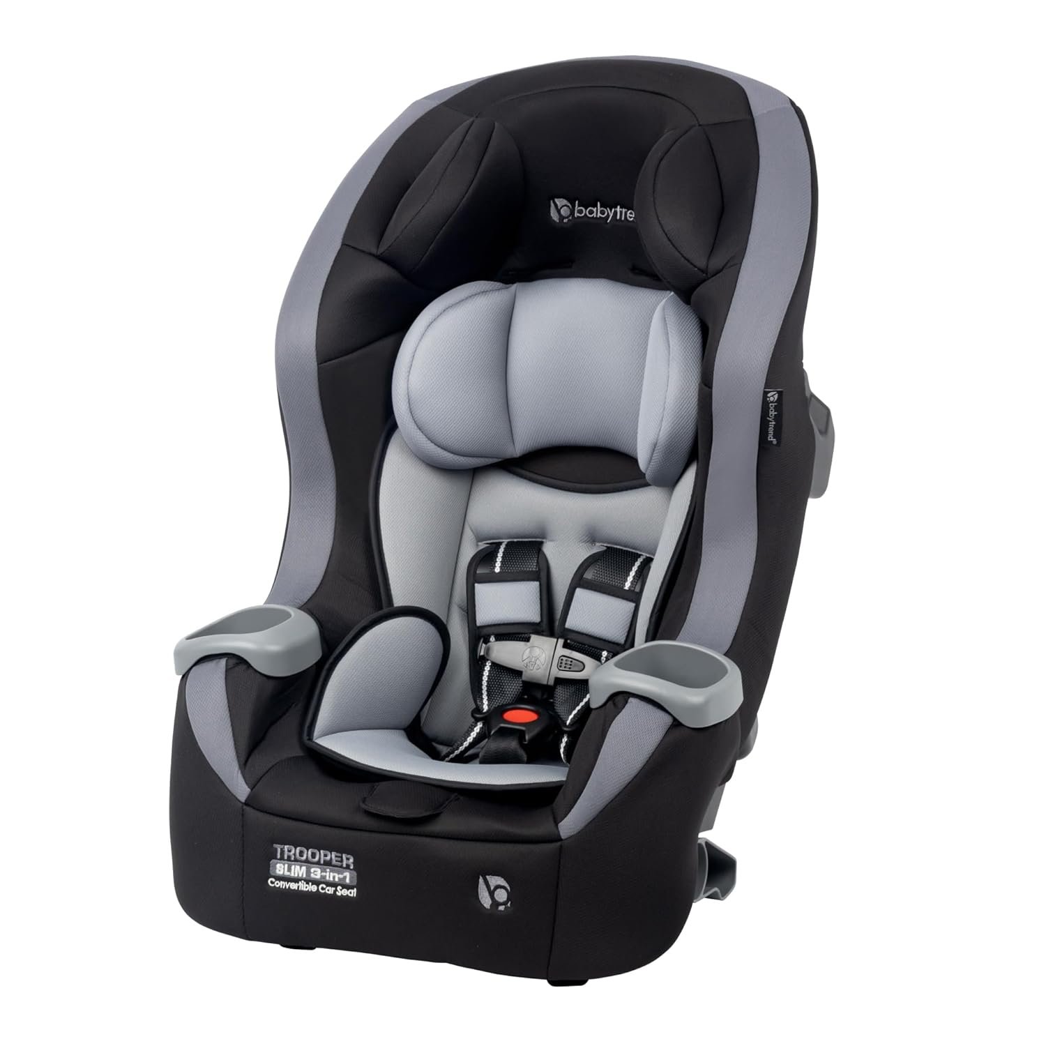 Baby Trend Trooper™ Slim 3-in-1 Convertible Car Seat, Dash Black – Slim Fit, 3-in-1 Growth Modes, Lightweight Design, Adjustable Comfort Padding
