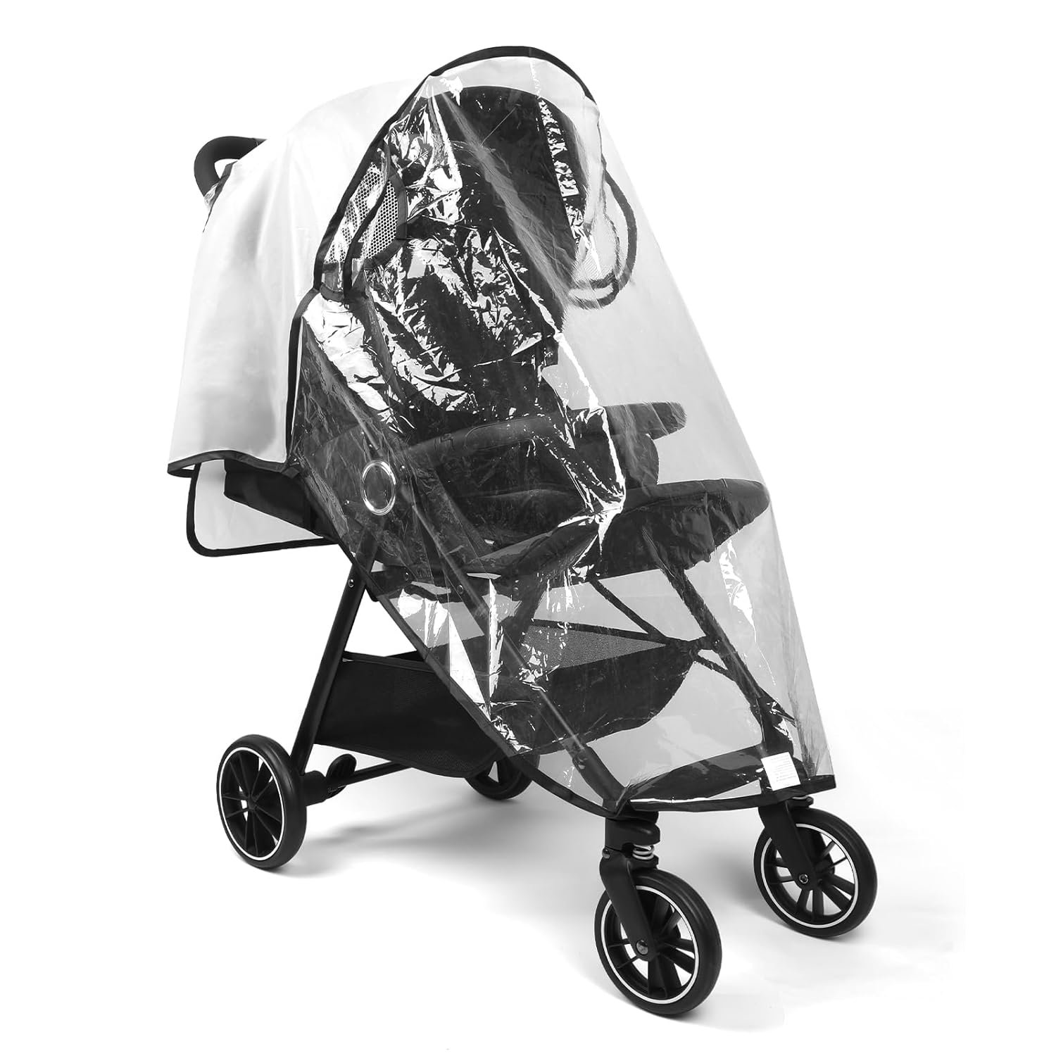 Clear Stroller Rain Cover, Universal Stroller Cover Breathable, Foldable Travel Weather Shield, Waterproof Windproof Baby Stroller Accessories for Trip Use, Daily Walks