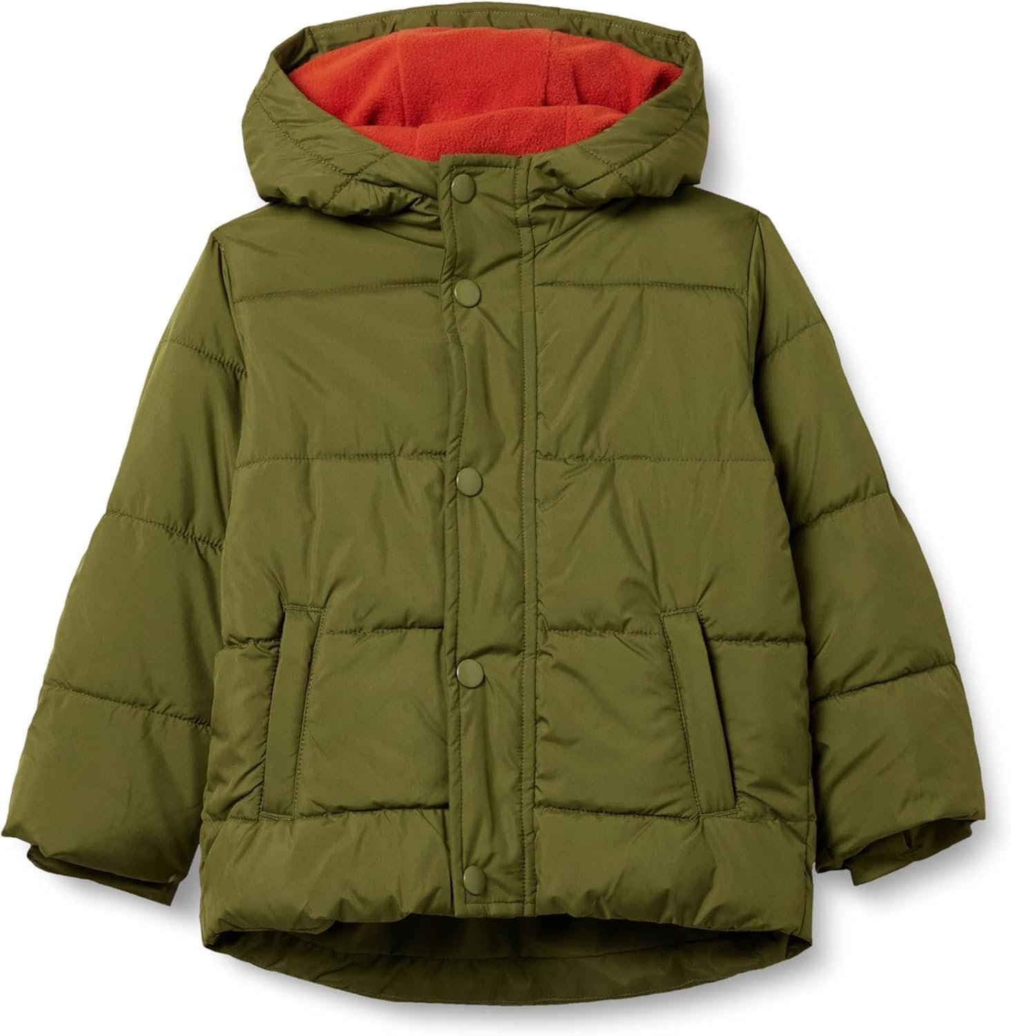 Amazon Essentials Babies, Toddlers, and Boys’ Heavyweight Hooded Puffer Jacket