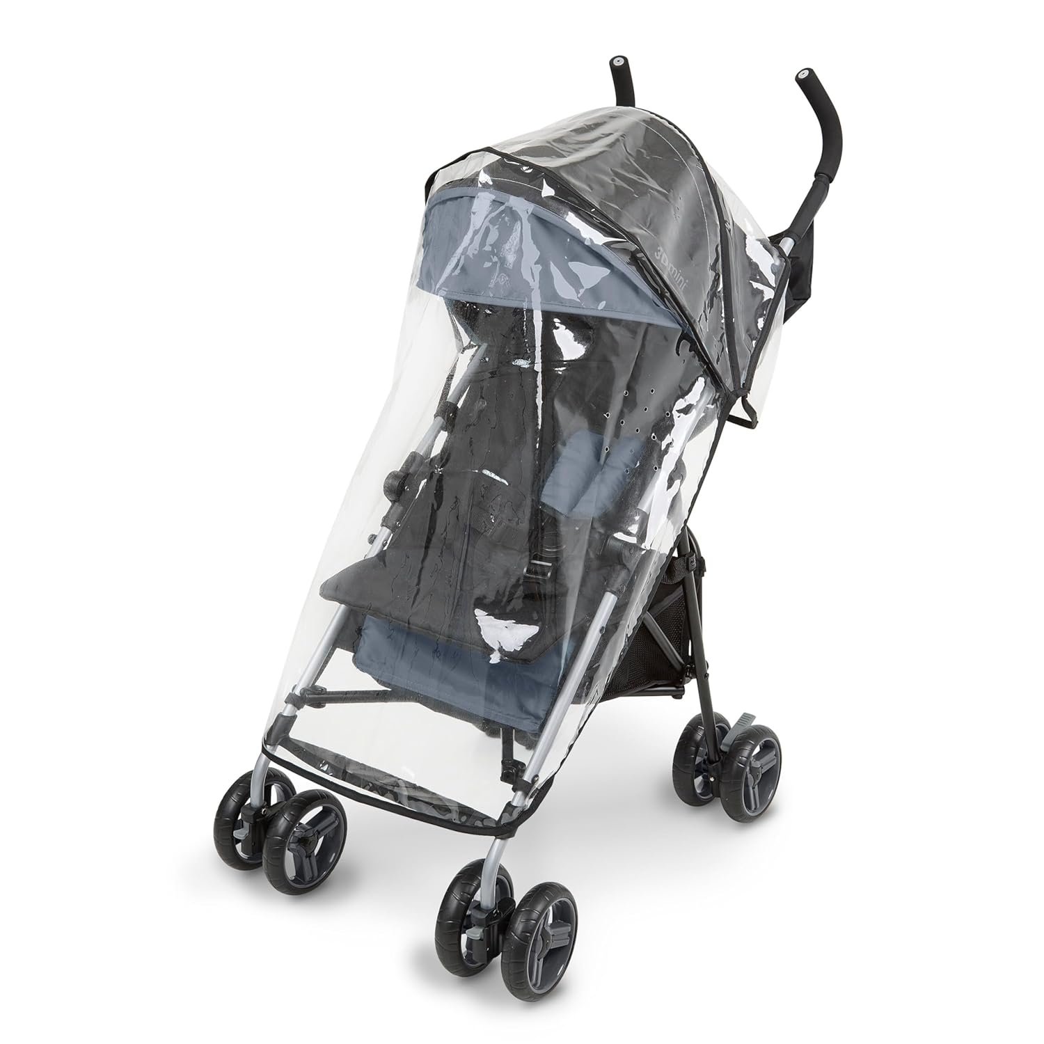 Ingenuity 3D Mini Stroller Rain Cover, Baby Weather Shield for Rain, Wind & Snow, Fits 3D Mini Strollers, Vented Airflow, Clear Visibility, Easy Install & Storage – Clear
