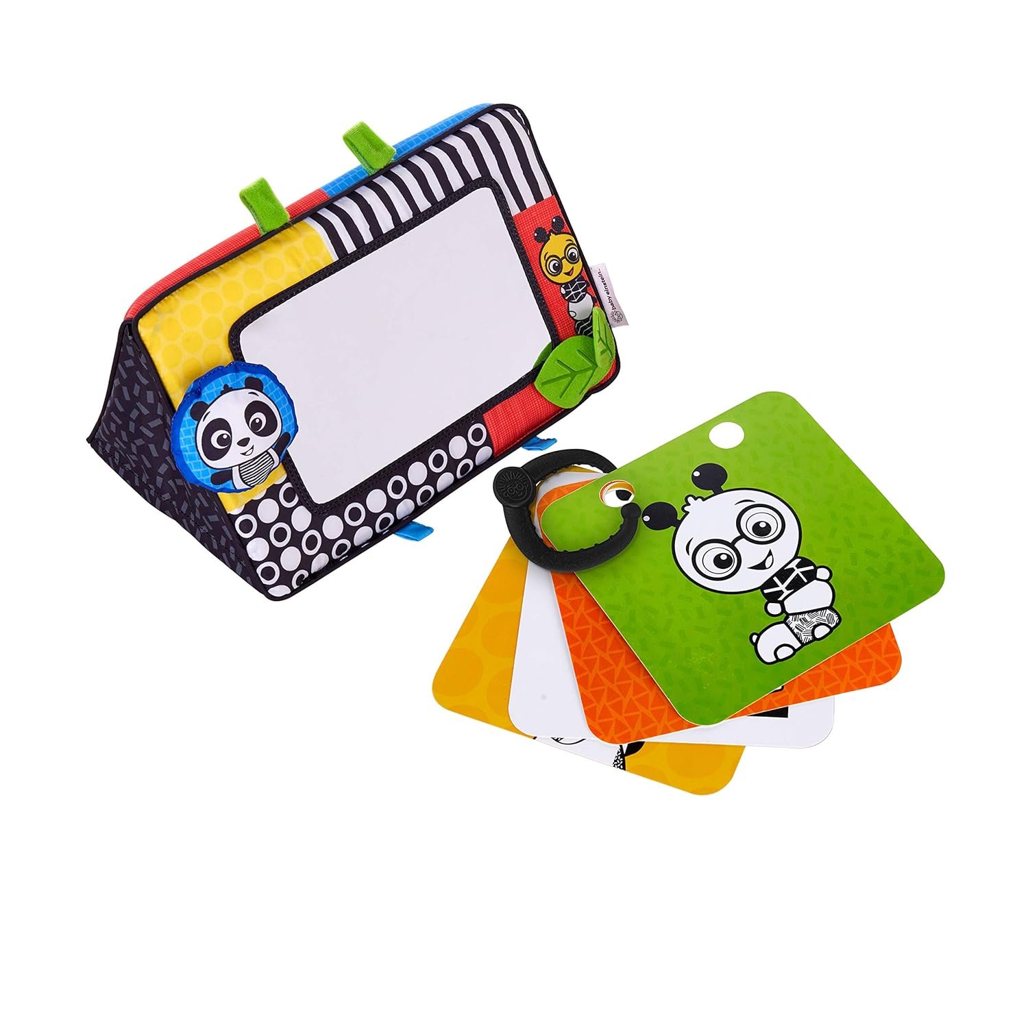 Baby Einstein Flip for Art High Contrast Floor Activity Mirror with Take Along Cards, Tummy Time Play, Newborn+