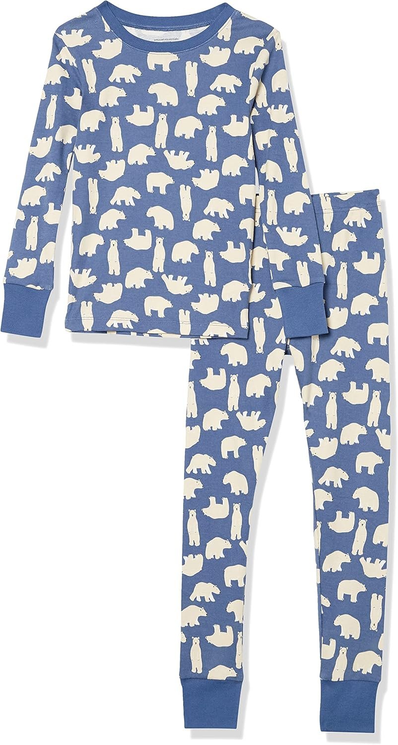 Amazon Essentials Babies, Toddlers and Boys’ Snug-Fit Cotton Pajama Set, Multipacks