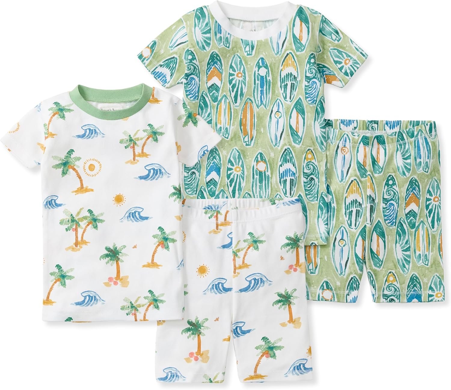Burt’s Bees Baby Unisex Pajamas, Short Sleeve Tee and Shorts 2-Piece PJ Set, 100% Organic Cotton