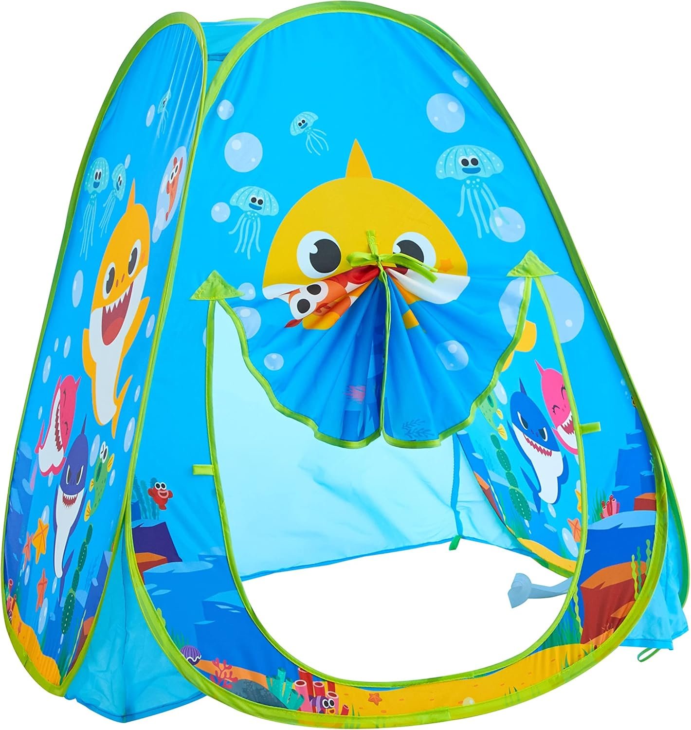 Baby Shark Pop-Up Play Tent for Kids, 28″ x 28″ x 30″ Collapsible Indoor/Outdoor Playhouse, Lightweight & Portable with Easy Setup, Fun Tent for Children