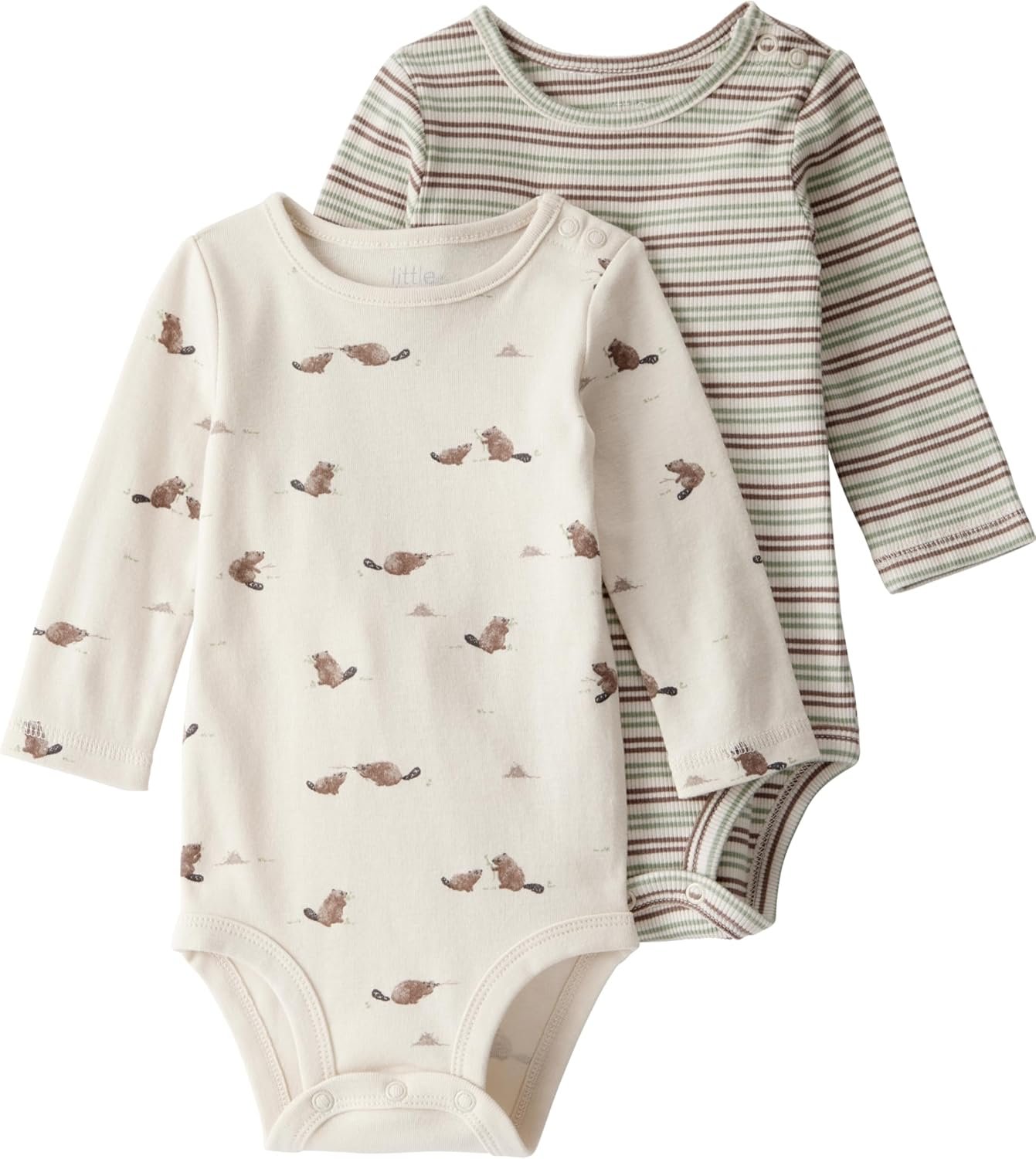 little planet by carter’s Baby 2-Pack Organic Cotton Long-Sleeve Bodysuits