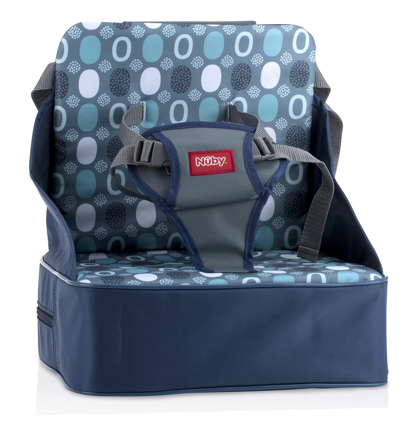 Nuby Easy Go Booster Seat – Travel Booster Seat for Babies and Toddlers – Holds Up to 35 Pounds – 9+ Months – Blue